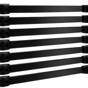 Six black metal tool-holder bars arranged in a neat horizontal stack on a white background, shown without any logos or text.